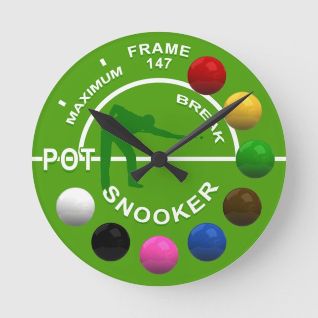 Snooker Players Maximum Break Clock (Front)