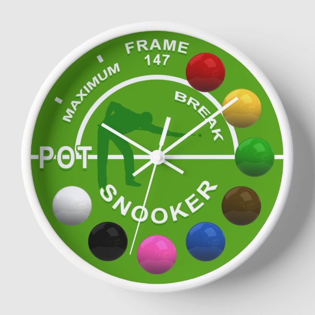 Snooker Players Maximum Break Clock (Front)