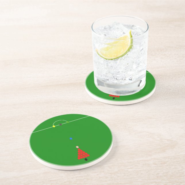 Snooker Table Sandstone Coaster (Side)