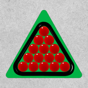 Snookers Balls in Triangle Fun Billiards Patch