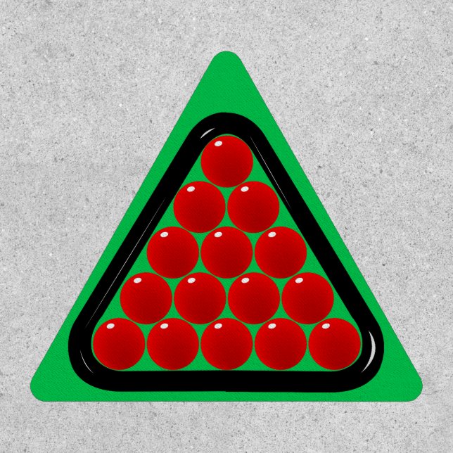 Snookers Balls in Triangle Fun Billiards Patch (Front)