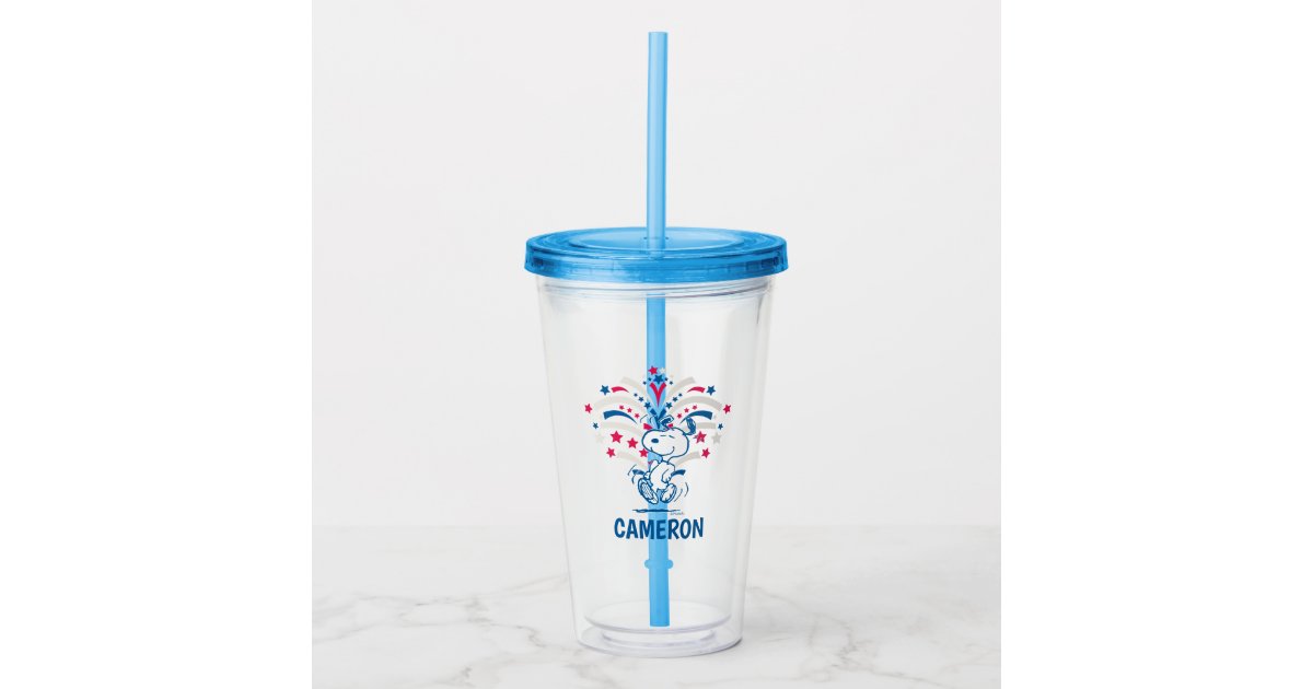 Snoopy 4th of July Dance Acrylic Tumbler