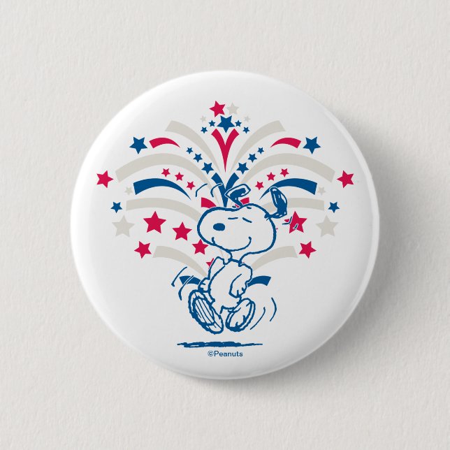 Snoopy 4th of July Dance Button (Front)