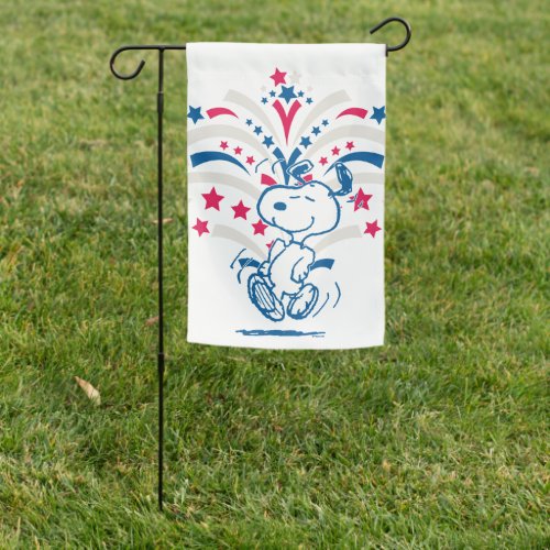 Snoopy 4th of July Dance Garden Flag