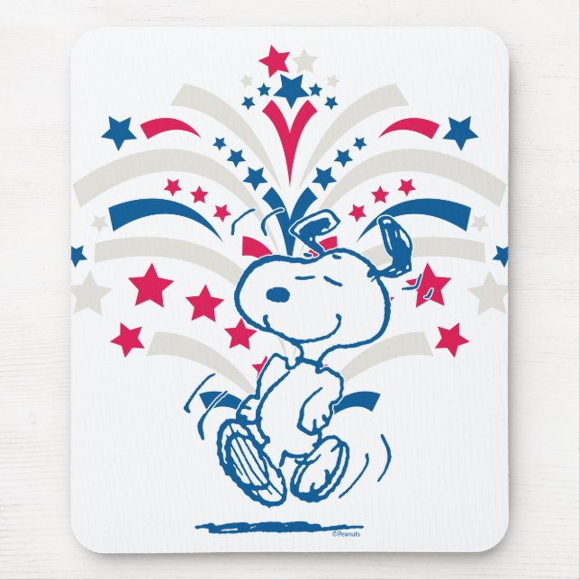 Snoopy 4th of July Dance Mouse Pad (Front)