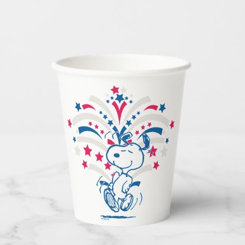 Snoopy 4th of July Dance Paper Cups