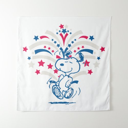 Snoopy 4th of July Dance Tapestry