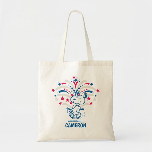 Snoopy 4th of July Dance Tote Bag