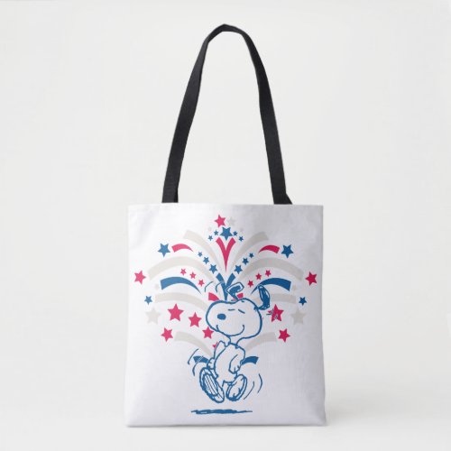 Snoopy 4th of July Dance Tote Bag