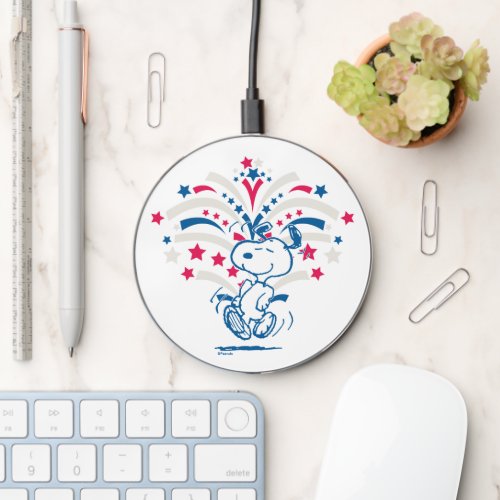 Snoopy 4th of July Dance Wireless Charger