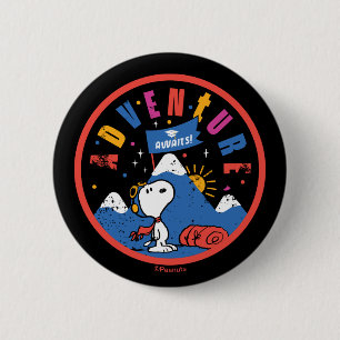 Snoopy Adventure Awaits Graduation Mountain Design Button