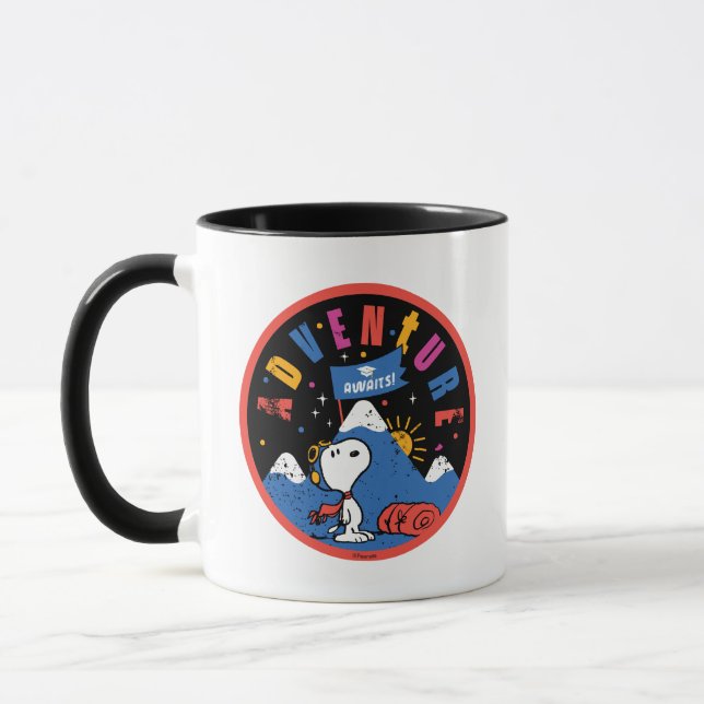 Snoopy Adventure Awaits Graduation Mountain Design Mug (Left)