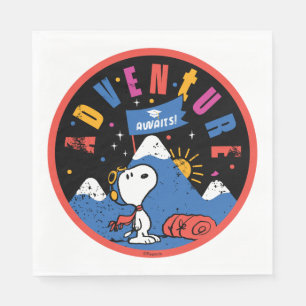 Snoopy Adventure Awaits Graduation Mountain Design Napkins