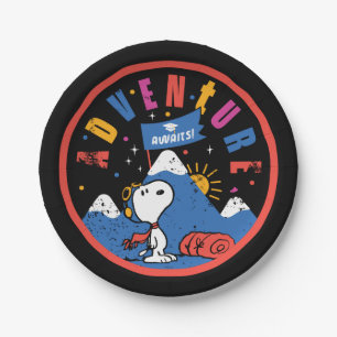 Snoopy Adventure Awaits Graduation Mountain Design Paper Plates