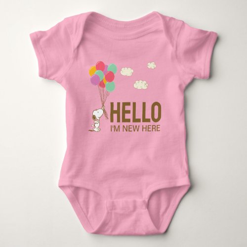 Snoopy and Balloons Baby Bodysuit