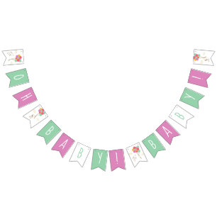 Snoopy and Balloons Baby Shower Bunting Flags