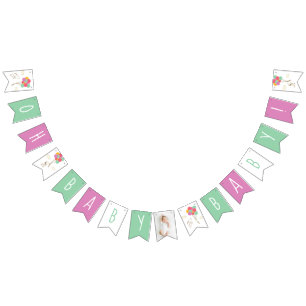 Snoopy and Balloons Baby Shower Bunting Flags