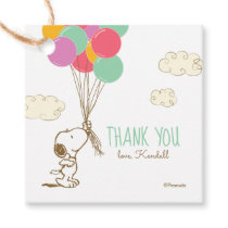 Snoopy and Balloons Baby Shower Favor Tags