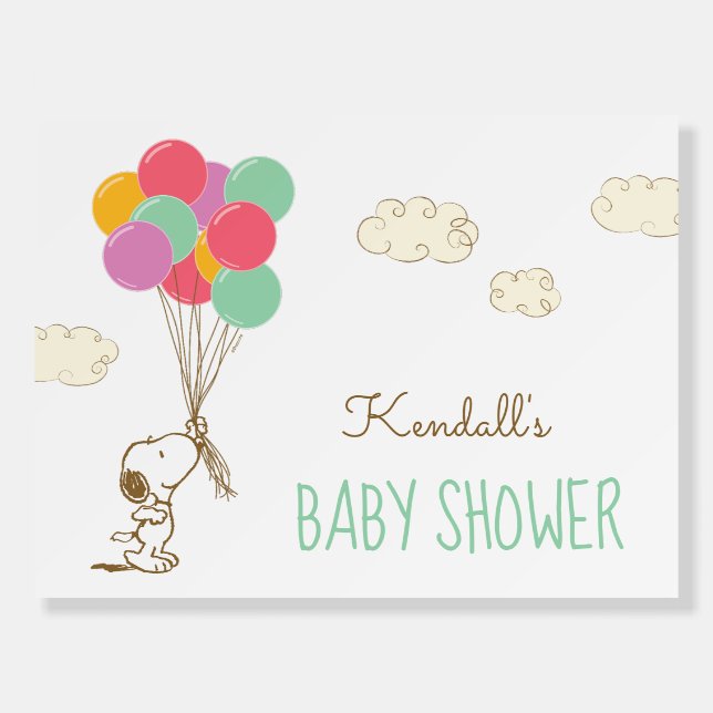 Snoopy and Balloons Baby Shower Foam Board (Front)