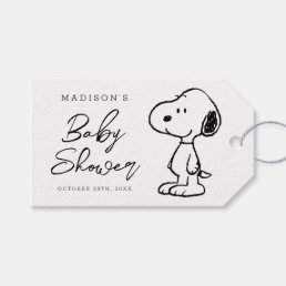 Snoopy and Balloons Baby Shower Gift Tags