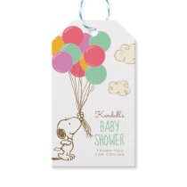 Snoopy and Balloons Baby Shower Gift Tags