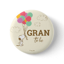 Snoopy and Balloons Baby Shower Grandma To Be Button