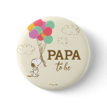Snoopy and Balloons Baby Shower Grandpa Button