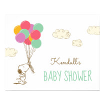 Snoopy and Balloons Baby Shower Poster
