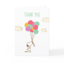 Snoopy and Balloons Baby Shower Thank You Card
