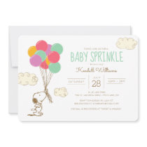 Snoopy and Balloons Baby Sprinkle Invitation