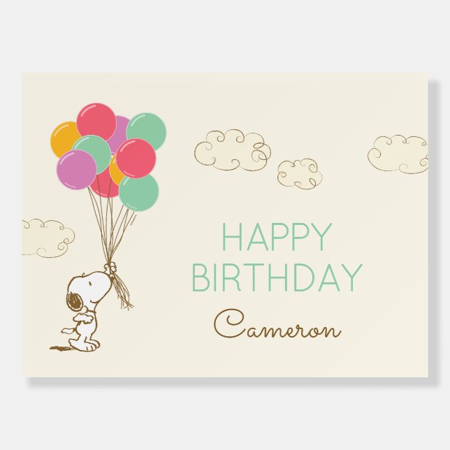 Snoopy and Balloons Birthday Foam Board (Front)