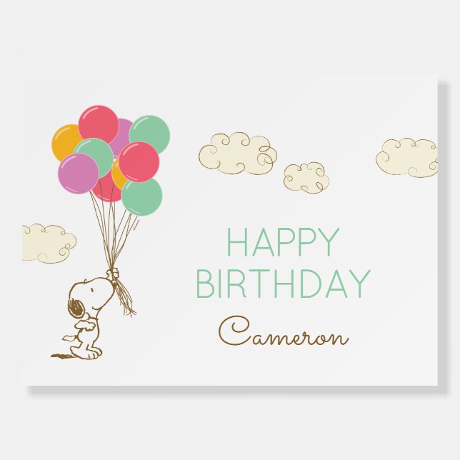 Snoopy and Balloons Birthday Foam Board (Front)