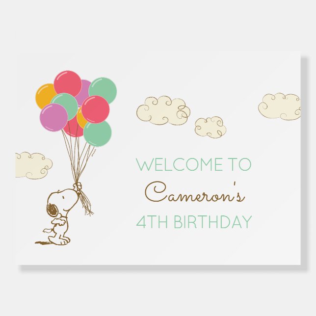 Snoopy and Balloons Birthday Foam Board (Front)