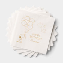 Snoopy and Balloons Birthday Foil Napkins
