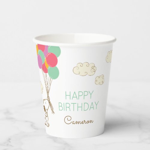 Snoopy and Balloons Birthday Paper Cups