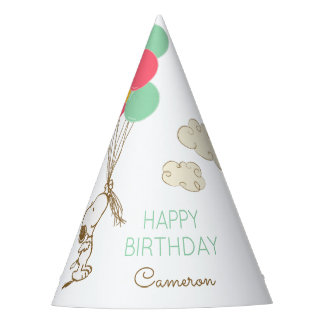 Snoopy and Balloons Birthday Party Hat