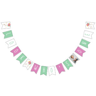 Snoopy and Balloons First Birthday Bunting Flags