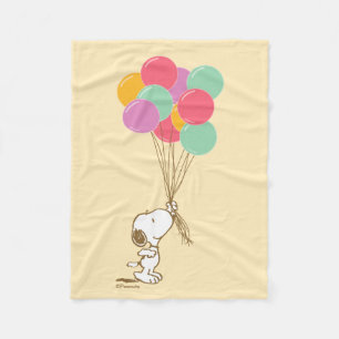 Snoopy and Balloons Fleece Blanket