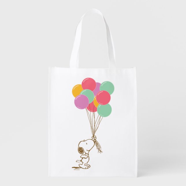 Snoopy and Balloons Grocery Bag (Front)