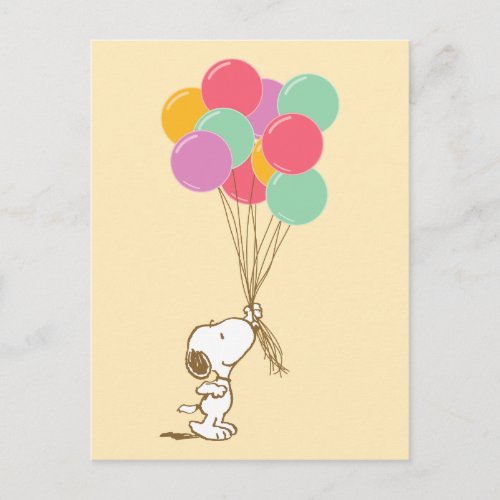 Snoopy and Balloons Postcard