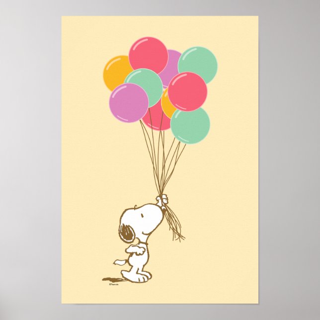 Snoopy and Balloons Poster (Front)