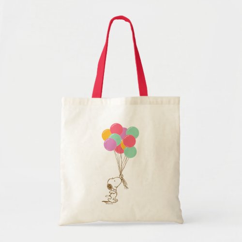 Snoopy and Balloons Tote Bag