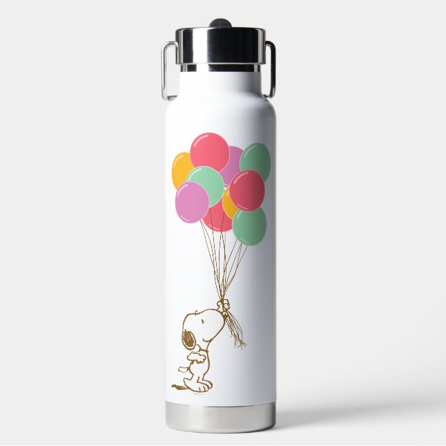 Snoopy and Balloons Water Bottle (Front)