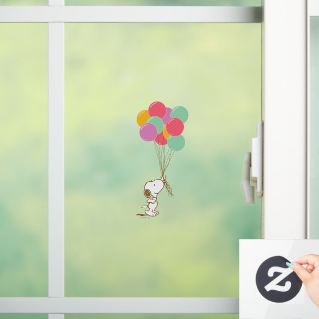 Snoopy and Balloons Window Cling (Home)