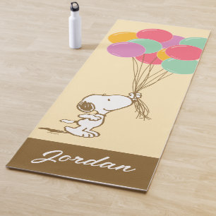 Snoopy and Balloons Yoga Mat