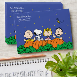 Snoopy and Pumpkin Baby Shower Envelope