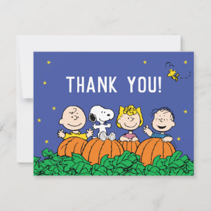 Snoopy and Pumpkin First Birthday Thank You Invitation