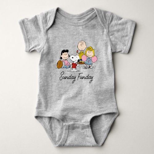 Snoopy and the Gang Play Football Baby Bodysuit