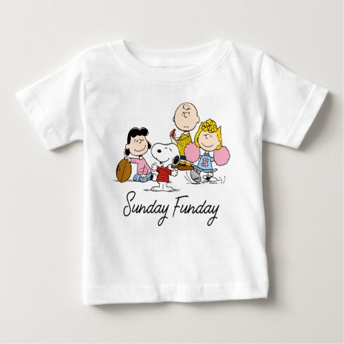 Snoopy and the Gang Play Football Baby T_Shirt