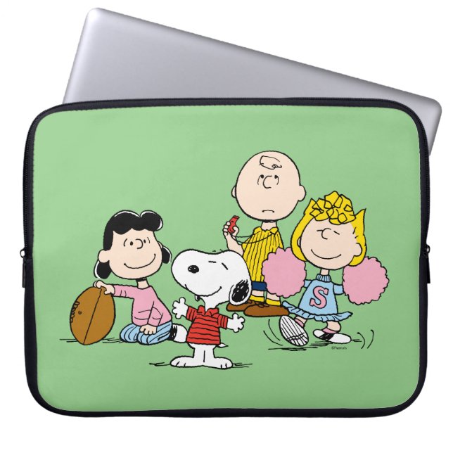 Snoopy and the Gang Play Football Laptop Sleeve (Front)